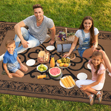 Load image into Gallery viewer, STRICKLANDHOME Outdoor Rug , Reversible Plastic Straw Rug for Patio, Waterproof Large Outdoor Carpet for RV, Patio, Camping, Backyard, Deck, Picnic, Beach
