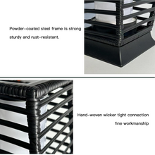 Load image into Gallery viewer, STRICKLAND HOME 31&quot; Solar Powered Wicker Floor Lamp, Solar Lantern, Outdoor Floor Lamp
