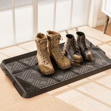 Load image into Gallery viewer, LFCONNECT Rubber Boot Tray, Shoe Trays for Entryway, Versatile Door Mat Tray with Raised Edge, 27.5&quot;x16&quot; Rubber Mat for Indoor/Outdoor Use (Set of 2)
