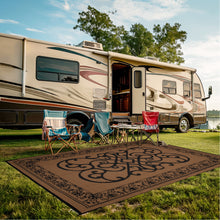 Load image into Gallery viewer, STRICKLANDHOME Outdoor Rug , Reversible Plastic Straw Rug for Patio, Waterproof Large Outdoor Carpet for RV, Patio, Camping, Backyard, Deck, Picnic, Beach
