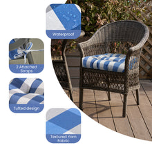 Load image into Gallery viewer, STRICKLAND HOME Outdoor Chair Cushions Set of 2, Patio Furniture Cushions 19x19, Fade-Resistant Outdoor Cushions, Round Corner Patio Chair Pads for Garden Dining Office
