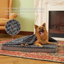 Load image into Gallery viewer, LFC PETS Plush Memory Foam Orthopedic Dog Bed for Medium, Large Dogs with Cooling Gel, Washable Dog Crate Mat, Removable Cover &amp; Waterproof Lining
