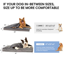 Load image into Gallery viewer, LFC PETS Plush Memory Foam Orthopedic Dog Bed for Medium, Large Dogs with Cooling Gel, Washable Dog Crate Mat, Removable Cover &amp; Waterproof Lining
