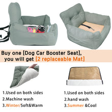 Load image into Gallery viewer, LFC PETS Puppy Car Seat, Dog Booster Seats for Small Dogs, Pet Car Seats for Dogs Under 30 Pounds with 2 Removable Cool &amp; Warm Mat, Storage Pocket, Clip-On Safety Leash
