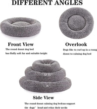 Load image into Gallery viewer, LFC PETS Calming Dog Bed Anti-Anxiety Donut Dog Beds for Small Medium Large Dogs, Washable Plush Fluffy Indoor Cat Kitten Round Cuddler Cushion (24”30”36” inch)
