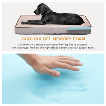 Load image into Gallery viewer, LFC PETS Memory Foam Orthopedic Dog Bed for Medium, Large Dogs with Cooling Gel, Washable Dog Crate Mat, Removable Cover &amp; Waterproof Lining
