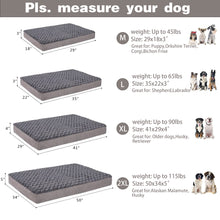 Load image into Gallery viewer, LFC PETS Plush Memory Foam Orthopedic Dog Bed for Medium, Large Dogs with Cooling Gel, Washable Dog Crate Mat, Removable Cover &amp; Waterproof Lining
