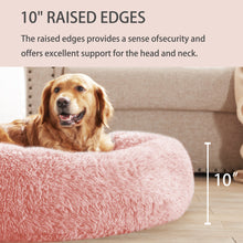 Load image into Gallery viewer, LFC PETS Calming Dog Bed Anti-Anxiety Donut Dog Beds for Small Medium Large Dogs, Washable Plush Fluffy Indoor Cat Kitten Round Cuddler Cushion (24”30”36” inch)
