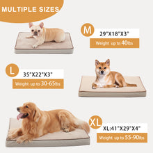 Load image into Gallery viewer, LFC PETS Memory Foam Orthopedic Dog Bed for Medium, Large Dogs with Cooling Gel, Washable Dog Crate Mat, Removable Cover &amp; Waterproof Lining
