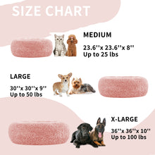 Load image into Gallery viewer, LFC PETS Calming Dog Bed Anti-Anxiety Donut Dog Beds for Small Medium Large Dogs, Washable Plush Fluffy Indoor Cat Kitten Round Cuddler Cushion (24”30”36” inch)
