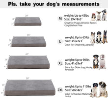 Load image into Gallery viewer, LFC PETS Memory Foam Orthopedic Dog Bed for Medium, Large Dogs with Cooling Gel, Washable Dog Crate Mat, Removable Cover &amp; Waterproof Lining
