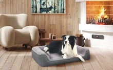 Load image into Gallery viewer, LFC PETS Orthopedic Dog Bed - Waterproof Dog Foam Sofa with Removable Washable Cover, Thick Bolster Rim - Couch Dog Bed for Small Medium Large Dogs
