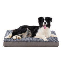 Load image into Gallery viewer, LFC PETS Plush Memory Foam Orthopedic Dog Bed for Medium, Large Dogs with Cooling Gel, Washable Dog Crate Mat, Removable Cover &amp; Waterproof Lining
