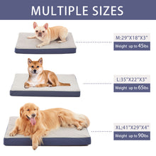 Load image into Gallery viewer, LFC PETS Orthopedic Memory Foam Dog Bed for Medium Large Dogs,Cooling Gel ,Waterproof Inner &amp; Removable and Machine Washable Cover, Thick Egg Crate Foam Dog Bed with Non-Slip Bottom
